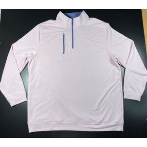 Walter Hagen Men's Performance 11 All Season 1/4 Zip Pink Golf Pullover Sz XL